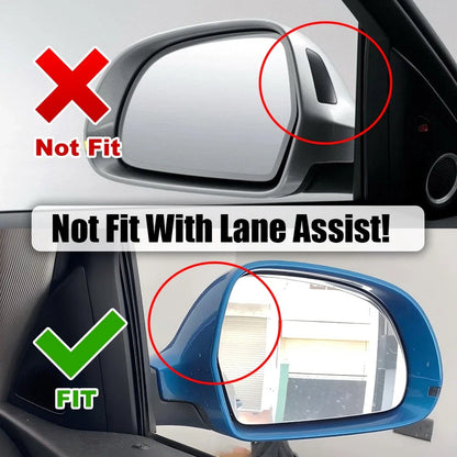 Pair Replacement Chrome Side Mirror Cap Covers for Audi Q2 (2019–2025)