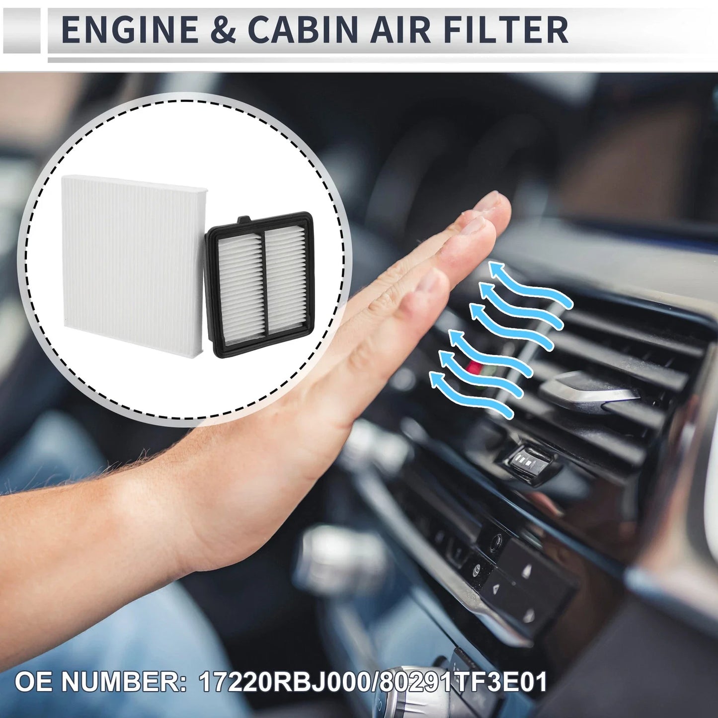 Engine Cabin Air Filter Combo for Honda Insight 1.3L (2010-2014)