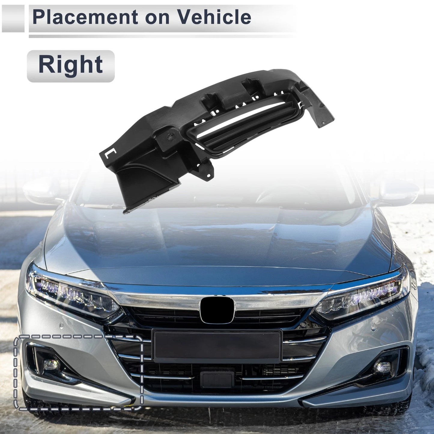 1 Pc Fog Light Grill for Dodge Charger (2015–2021) No. 68226548AA