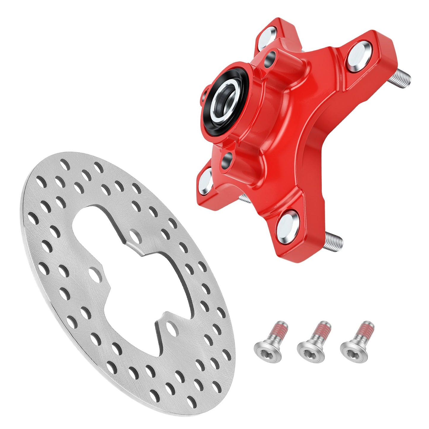 Red Wheel Hub with Brake Disc for Honda Sportrax 250 (2001–2008)