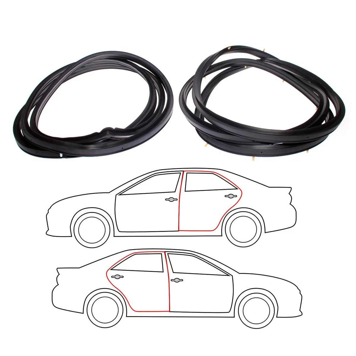 Door Weatherstrip Pair for Daihatsu Mira Pickup L80