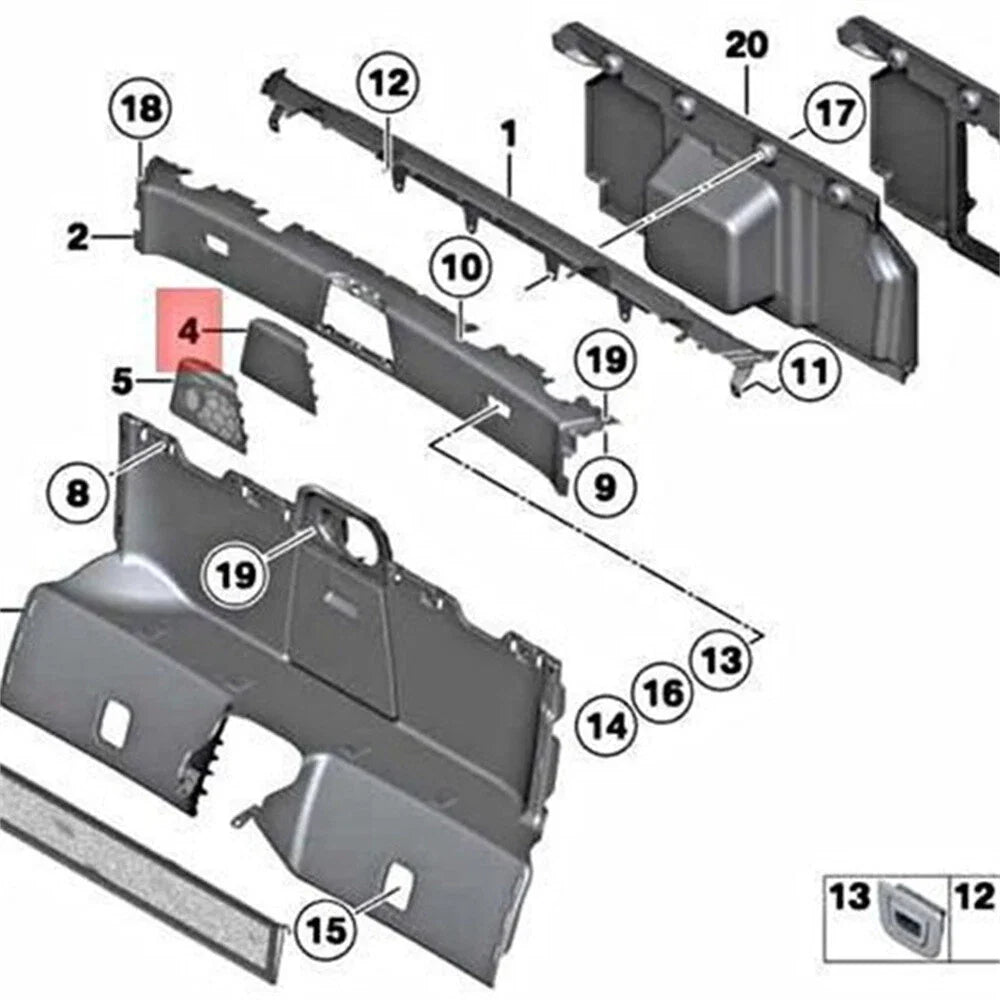 Rear Center Cover Trim Panel for BMW E89 Z4 (2009-2016)
