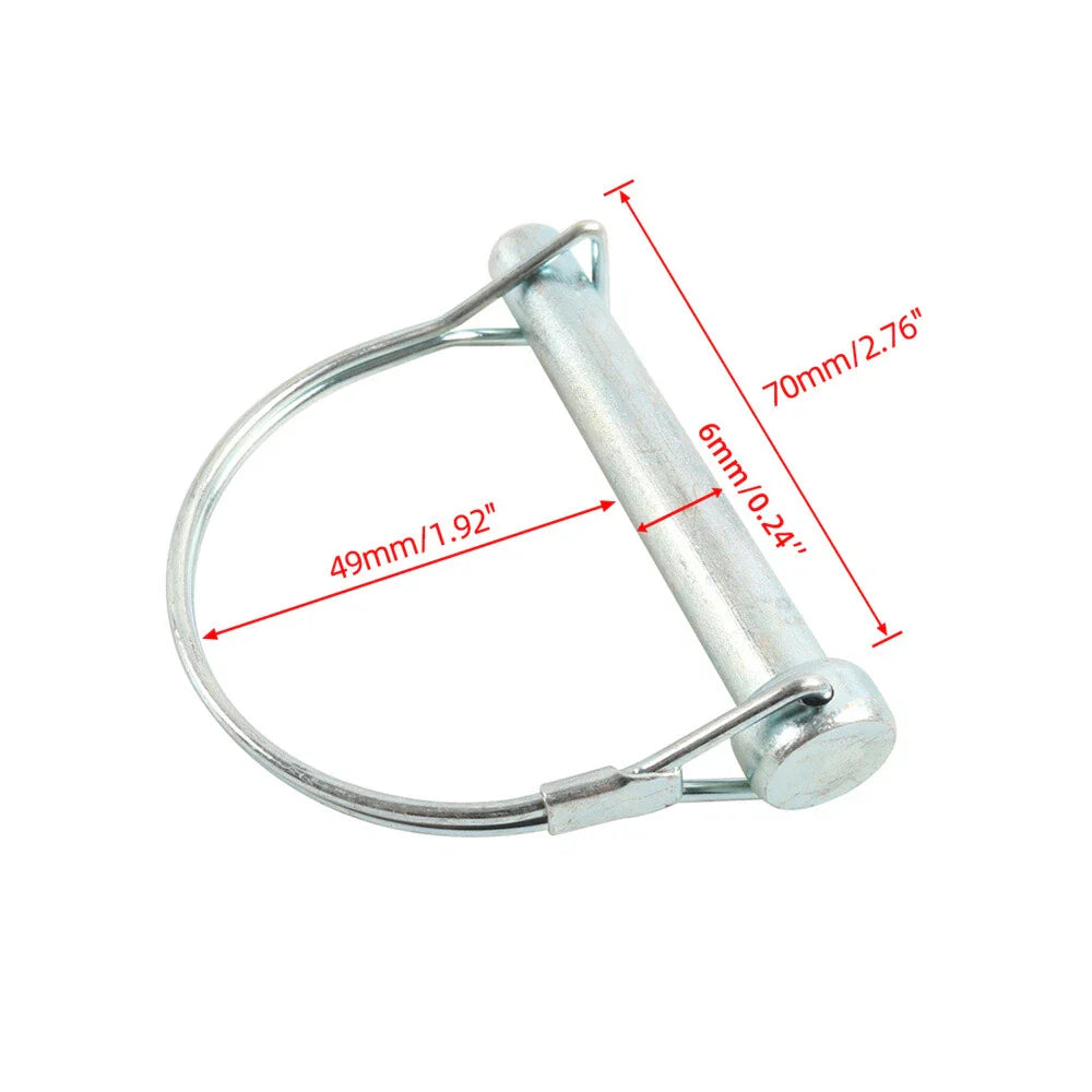 10Pcs D-TYPE Lock Pin & Rope Safety Coupler Pin for Trailers