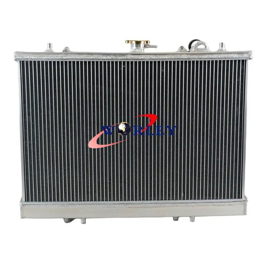 2 Rows Aluminum Radiator + Fan for Mitsubishi Triton 1996-2006