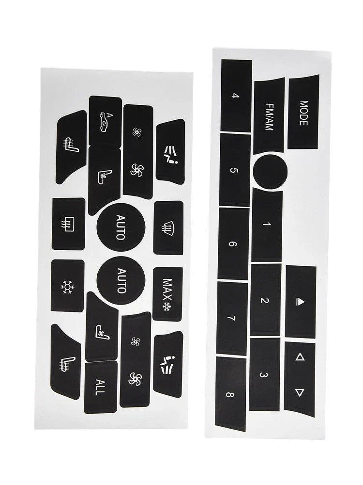 Vinyl Decal Stickers AC and Radio Buttons for BMW 7 Series (2008–2015)