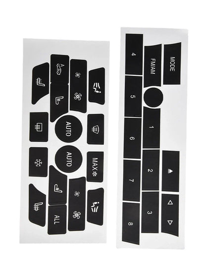 Vinyl Decal Stickers AC and Radio Buttons for BMW 7 Series (2008–2015)