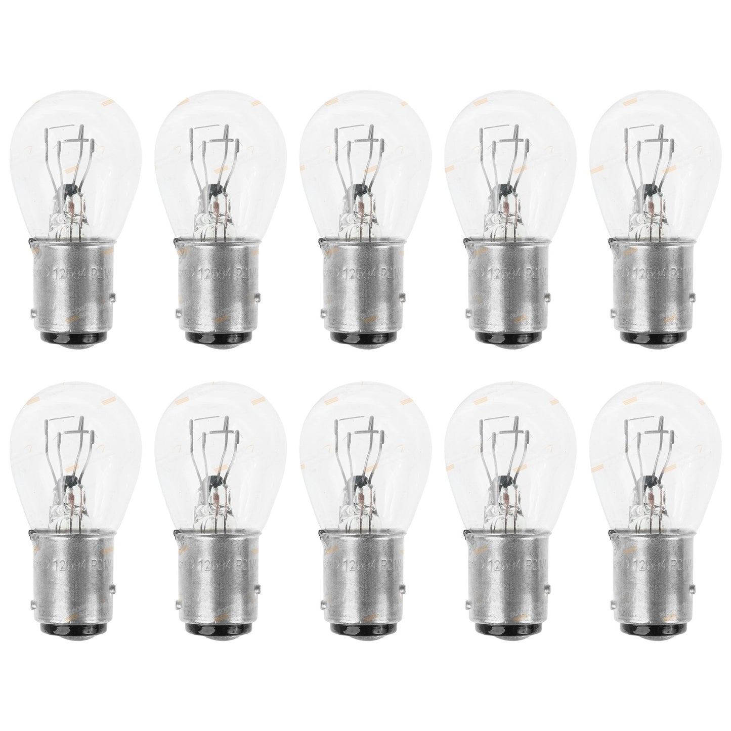 Pack of 10 Stop Tail Indicator Bulbs for Auto Light (12V 21/5W)