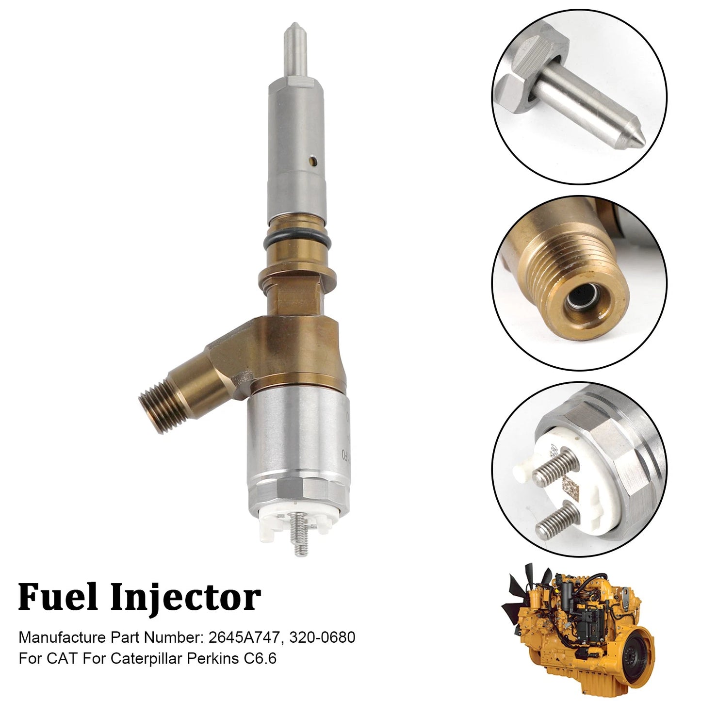 1P Fuel Injector 2645A747 for Caterpillar Perkins C6.6