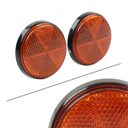 2X Round Warning Reflector Side Marker for Motorcycle ATV (Universal) M5