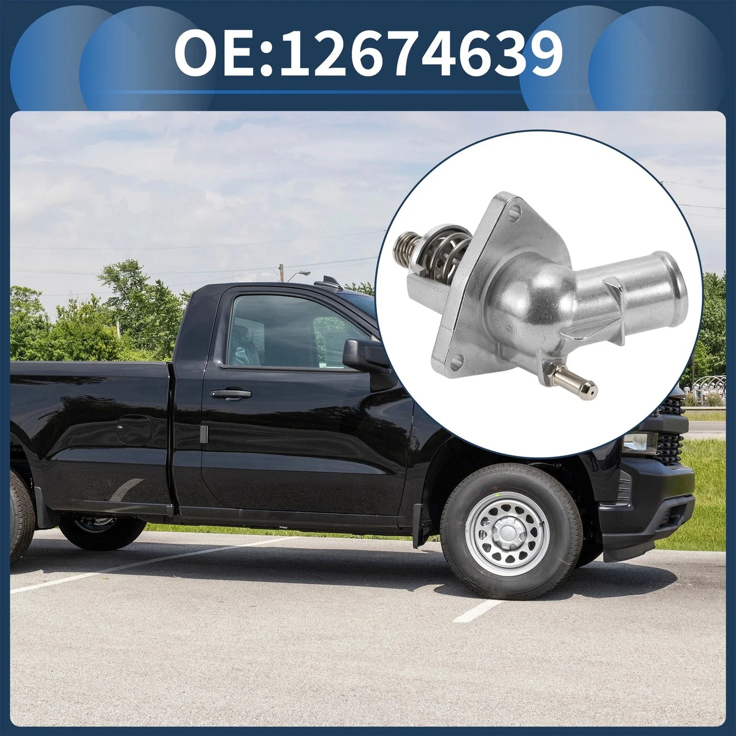 Engine Coolant Thermostat Housing for Chevrolet Silverado 1500 (2014-2019)