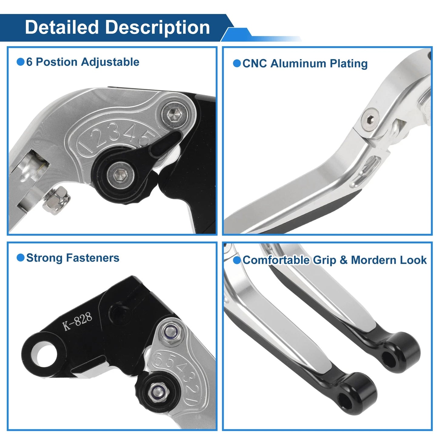 Brake Clutch Levers for Kawasaki Ninja ZX6R 636 (2000–2004) 1 Pair