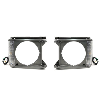 Set of 2 Headlight Door Bezels for Toyota Stout 2D Pickup (1979–1989)