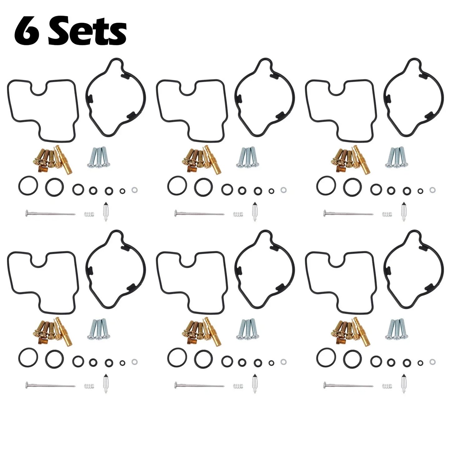 6x Carburetor Repair Kit for Honda GL1500C/GL1500CT Valkyrie 1500 (1997–2003)