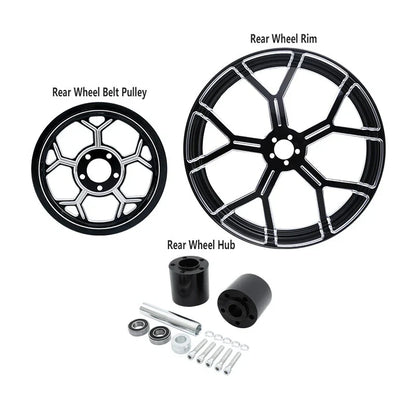 18x5.5 Rear Wheel Rim Hub Pulley Sprocket for Harley Road Glide (2009-2023)