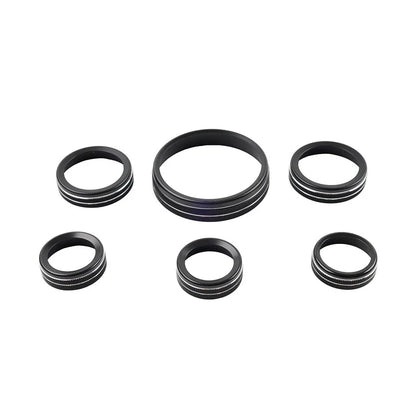 Stereo Tune Knob Headlight Switch Covers for Ford Bronco (2021-2022) Black