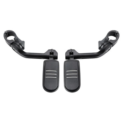 1 1/4'' Matte Long Angled Footpegs Mount Engine Guard Pegstreamliner