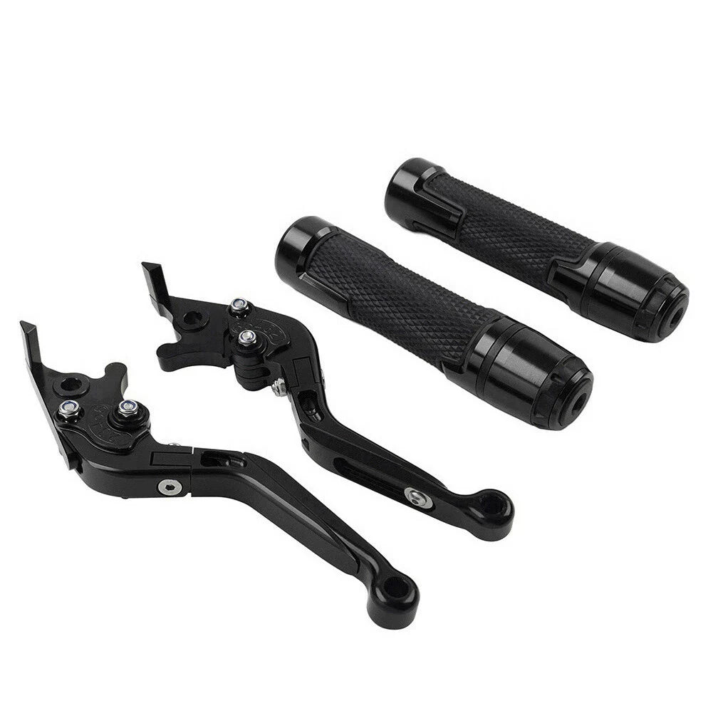 Black Extendable Brake Clutch Levers Grips for Kawasaki ZX10R/RR (2004-2023)