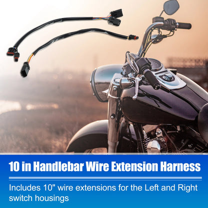 10 Inch Handlebar CAN Bus Wire Extension Harness for Harley Softail Dyna