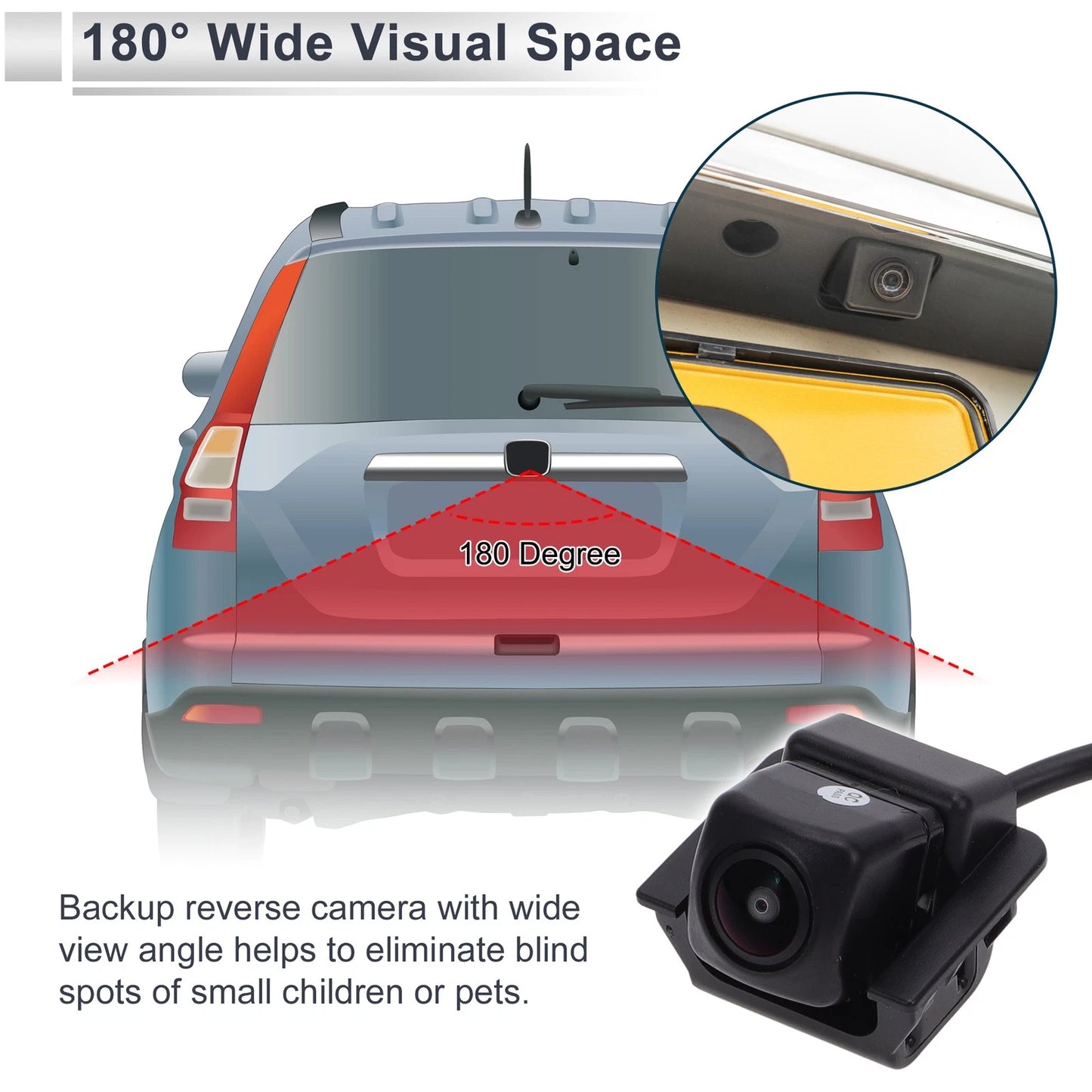 Rear View Camera for Honda Civic Sedan (2016–2018) 180 Degree
