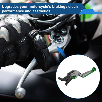Adjustable Brake Clutch Levers for Yamaha MT125 (2014–2021) Titanium Green