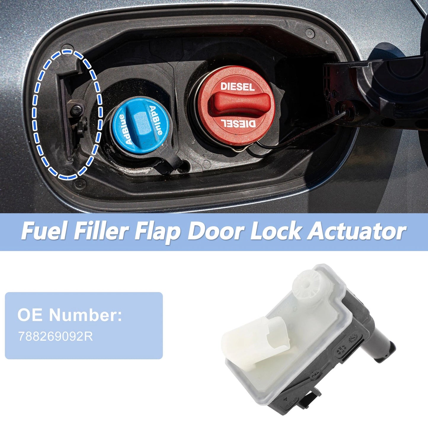 Fuel Filler Flap Door Latch Lock Actuator Motor for Nissan Juke (2011–2019)