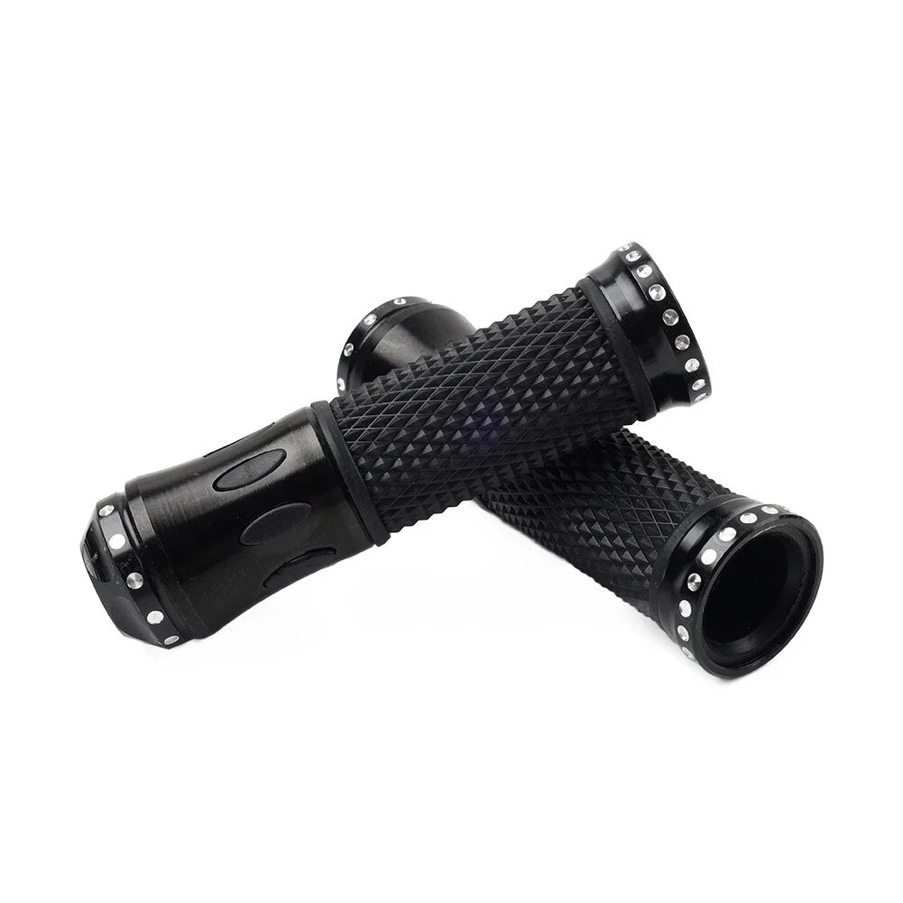 7/8" Black Handlebar Grips for Honda, Yamaha, Suzuki