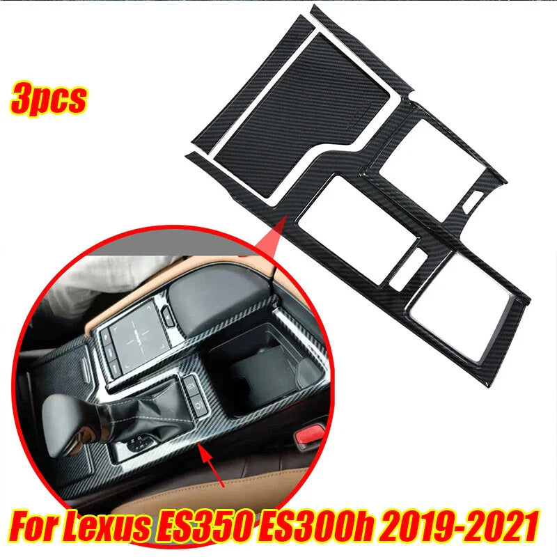 Carbon Fiber Gear Shift Control Panel Cover Trim for Lexus ES (2019–2021)