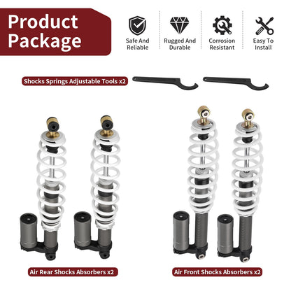 Front and Rear Shocks for Polaris RZR S 800 EFI (2009–2012)
