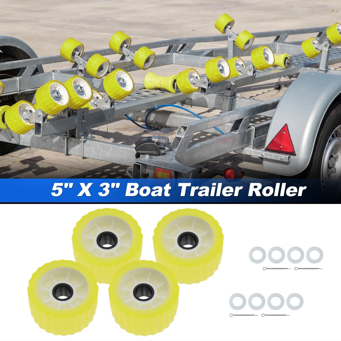4X 5" x 3" Wobble Roller for Boat Trailer