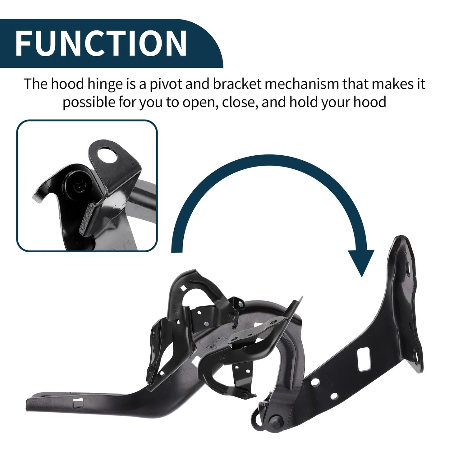Hood Hinges Set of 2 for Honda HR-V (2016–2022) No. 60170T7WA01ZZ