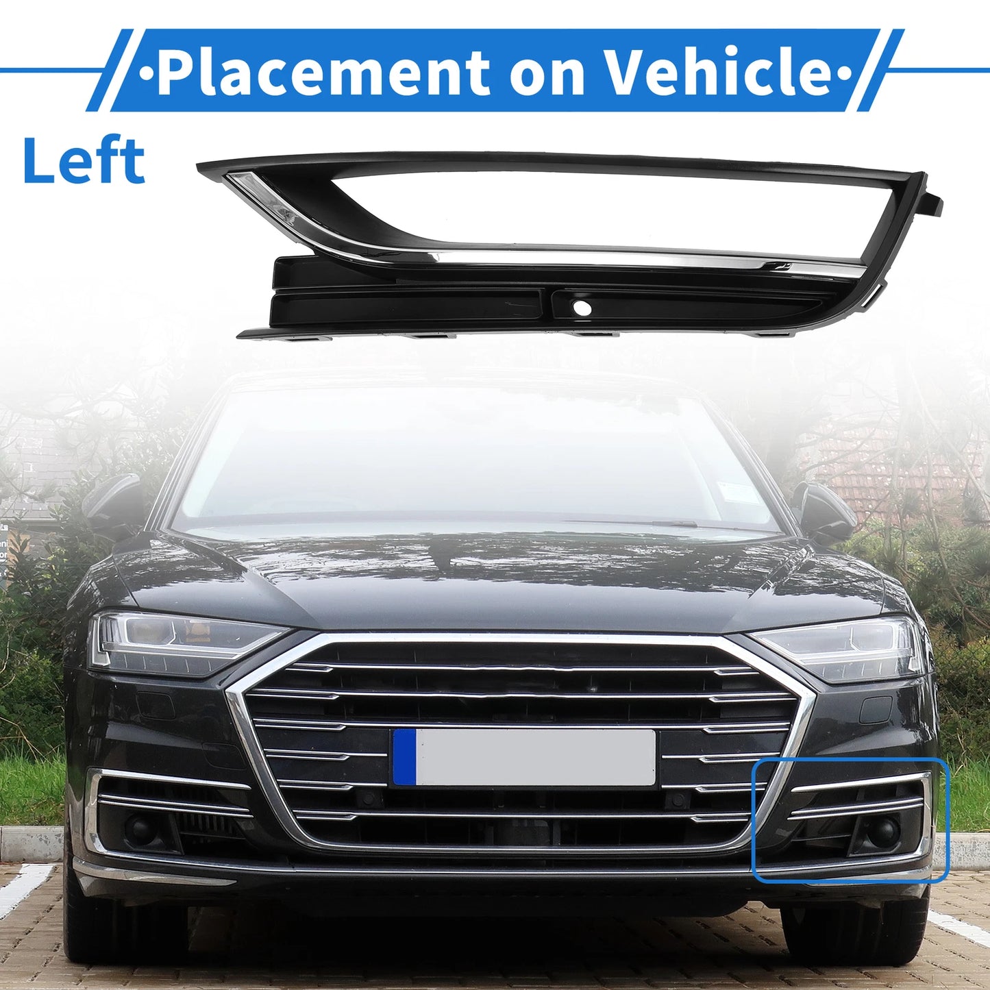 Fog Light Grill for Volkswagen Passat (1 Pc, Black)