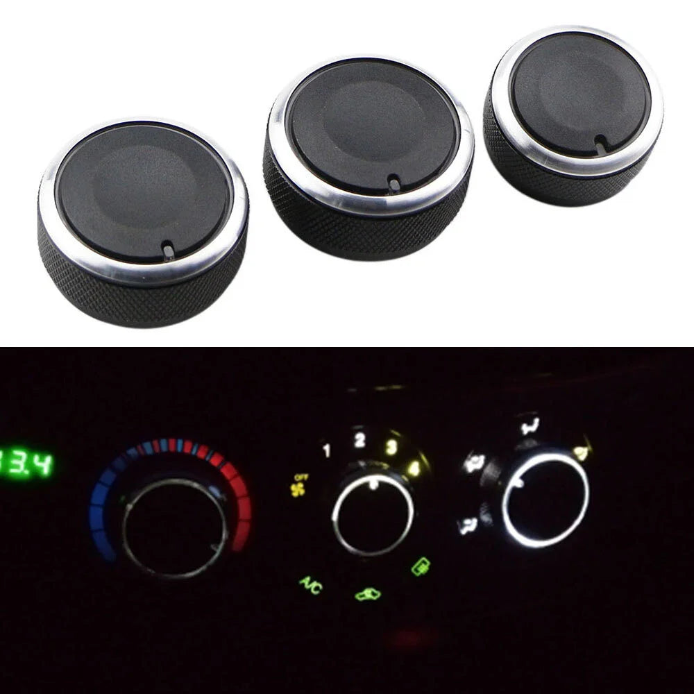3 x Climate Control Switch Knob Set for Chevrolet Aveo (2004-2011)