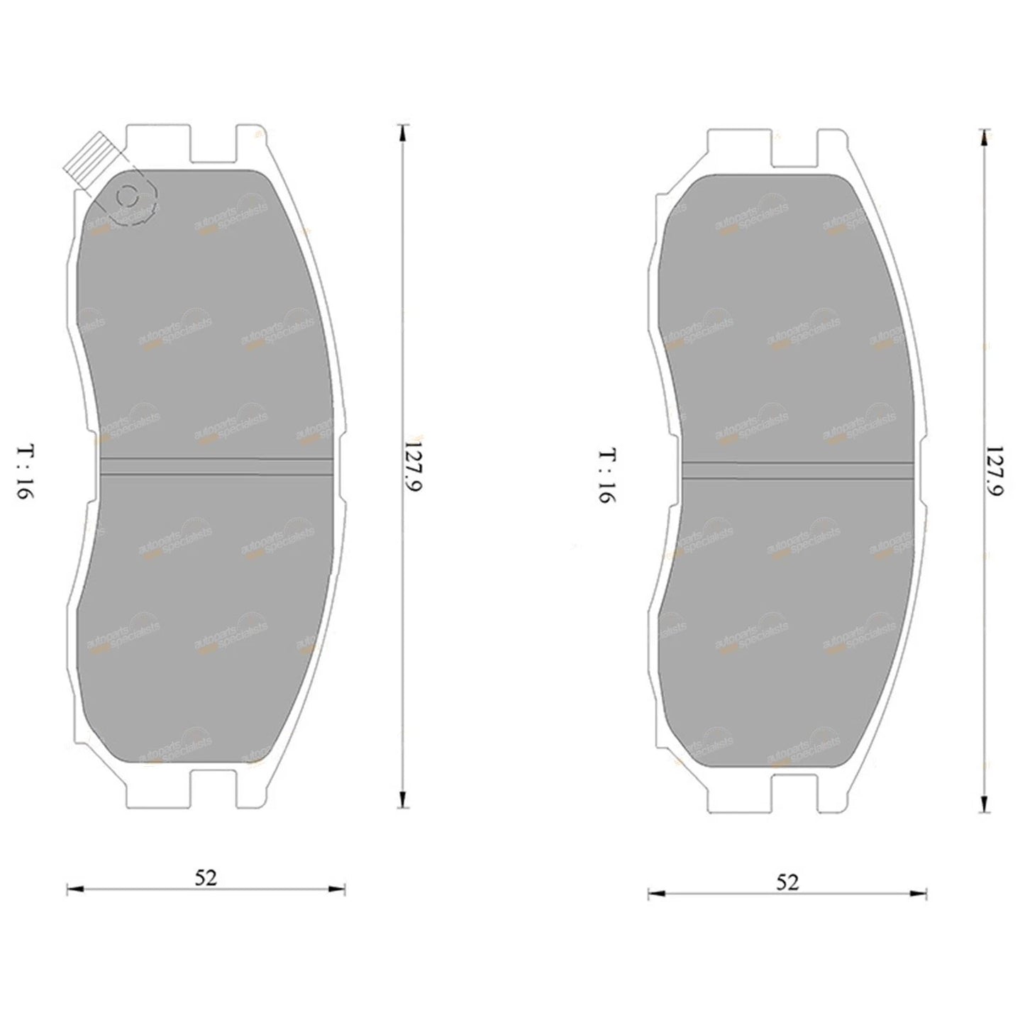 Set of 4 Front Disc Brake Pads for Proton Persona (1997–2000)