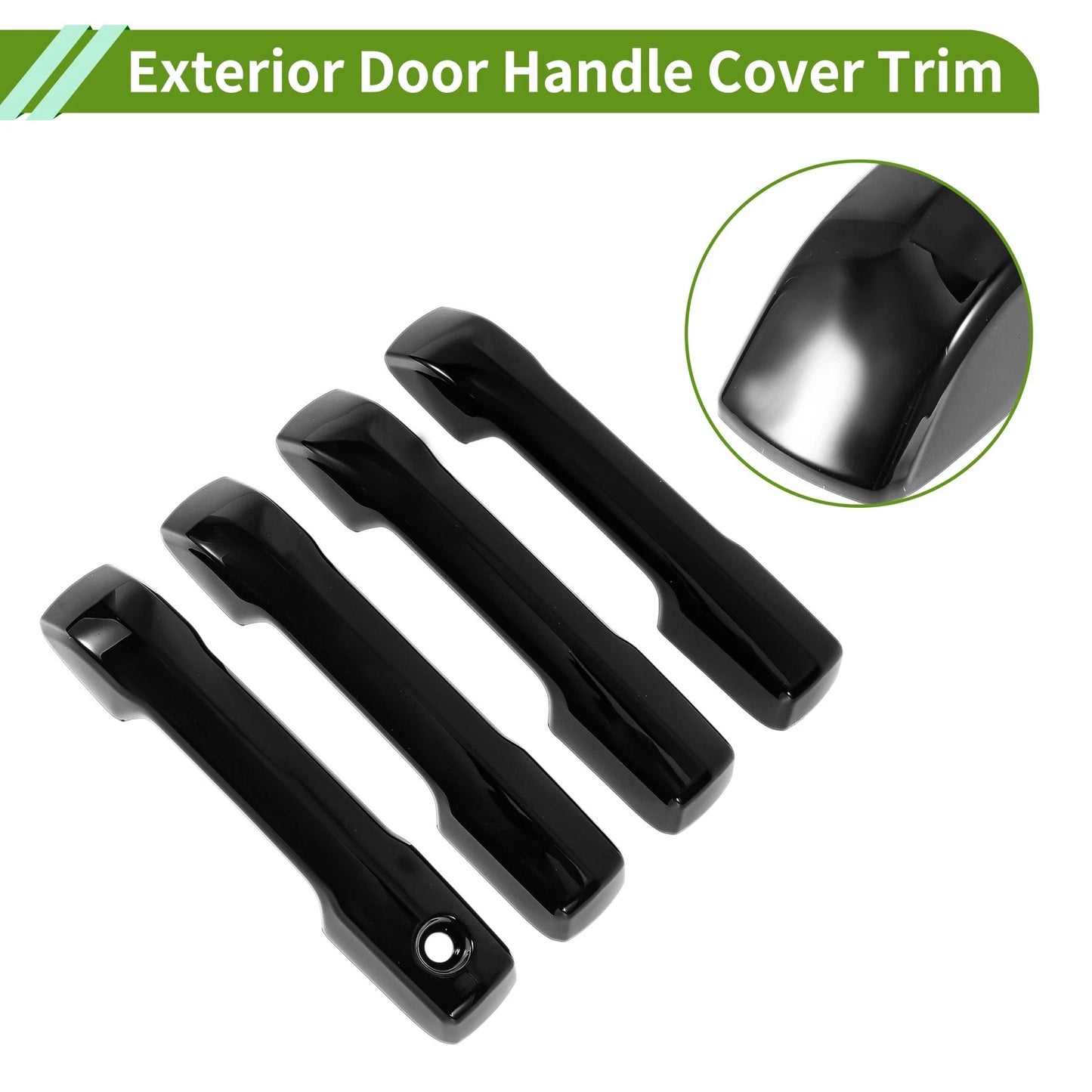 Set of 1 Exterior Door Handle Cover Trim for Toyota Tacoma (2024–2025) Gloss Black ABS