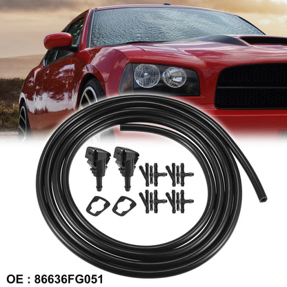 2pcs Windshield Washer Nozzle Hose Kit for Subaru Impreza  86636FG051