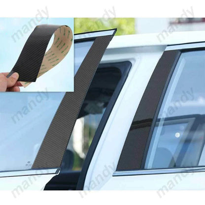 6 x Carbon Fiber Pillar Posts Door Trim Covers for Hyundai Tucson (2021–2023)