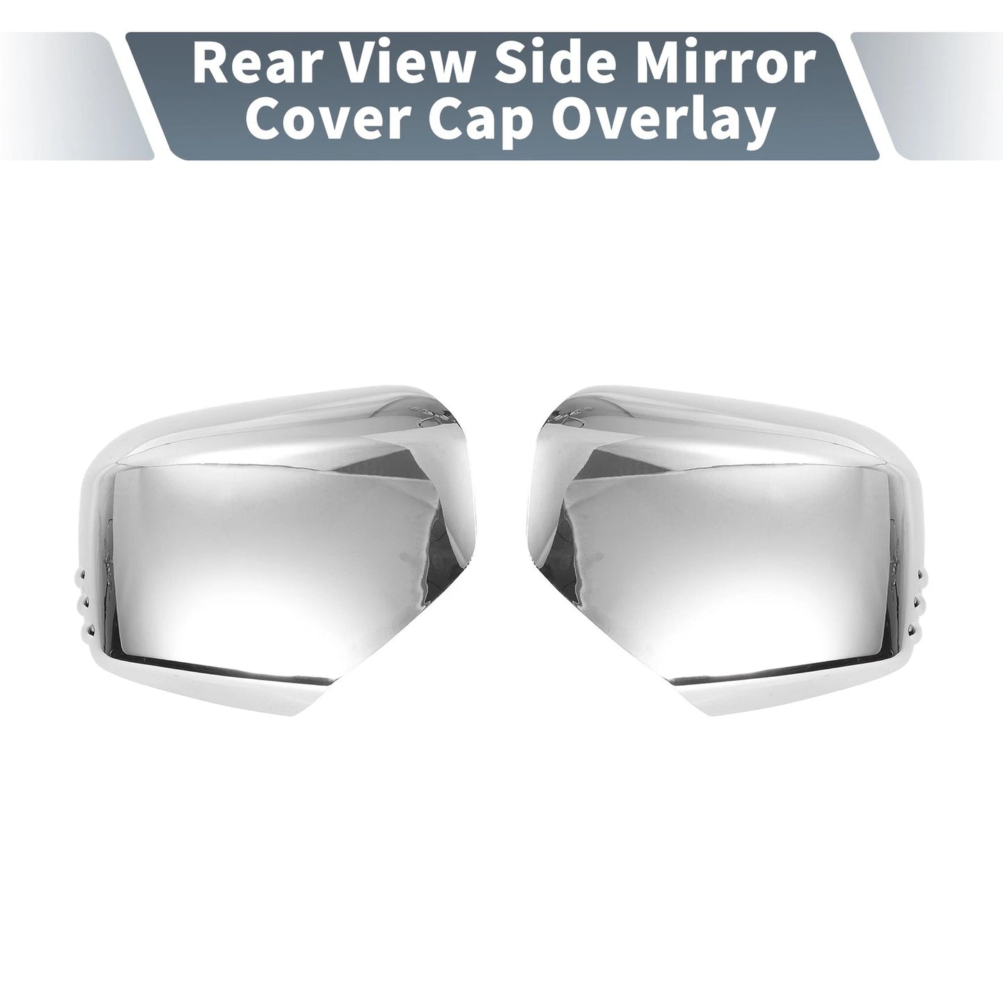 Pair Chrome Plated Rearview Mirror Cover Overlay for Mitsubishi Triton L200 (2006–2023)
