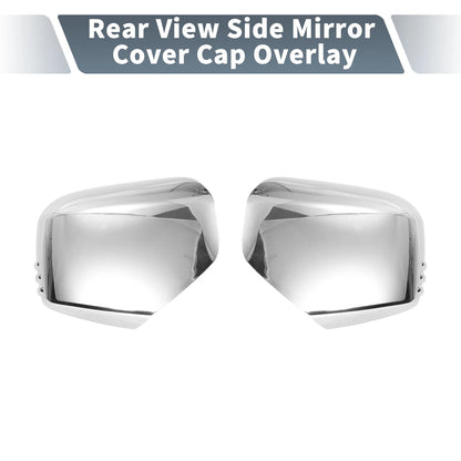 Pair Chrome Plated Rearview Mirror Cover Overlay for Mitsubishi Triton L200 (2006–2023)