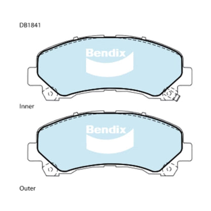 Set of 4 Front Disc Brake Pads for Isuzu D-Max (2008–2020)