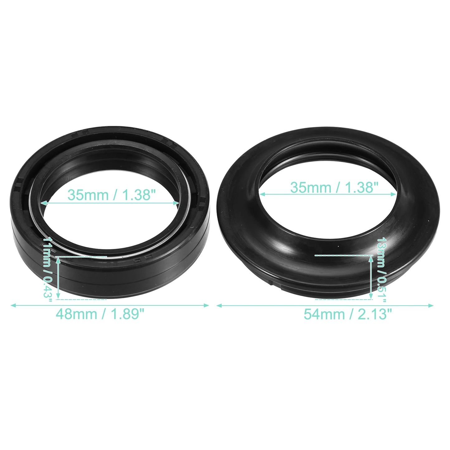 Set of 2 Fork Shock Oil Seals for BMW R850 (35x48x11mm)