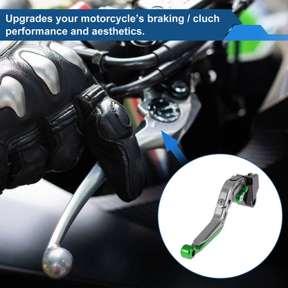 Adjustable Brake Clutch Levers for Kawasaki Ninja 650R (2012–2018) Titanium Green