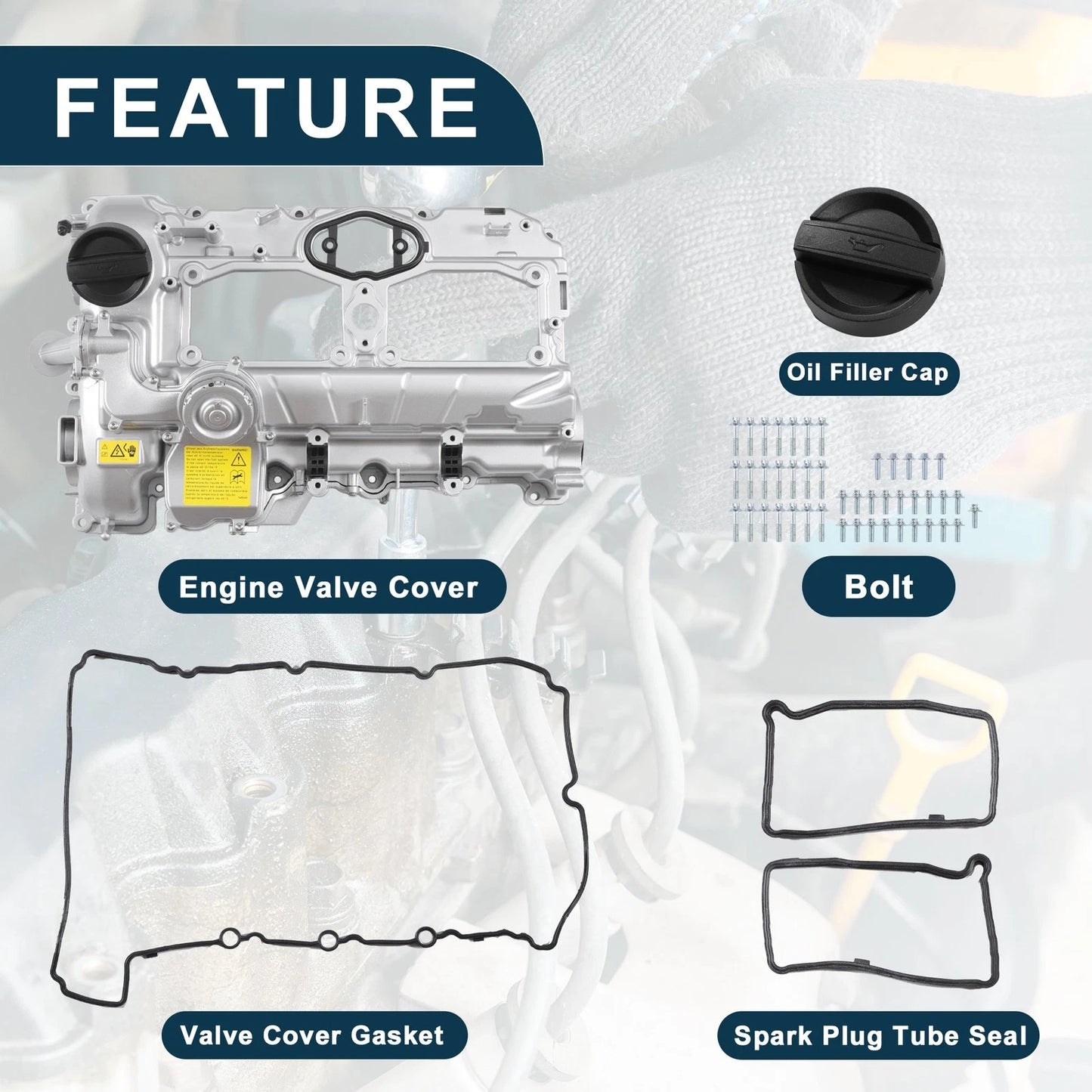 Engine Valve Cover with Gasket No. 11127588412 for BMW 528i (2012–2016)