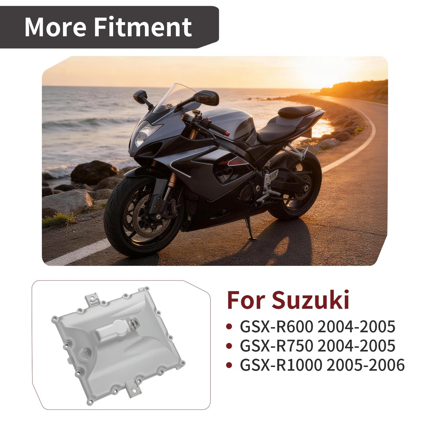 Oil Pan for Suzuki GSXR 1000 (2005–2006) & GSXR 600/750 (2004–2005)