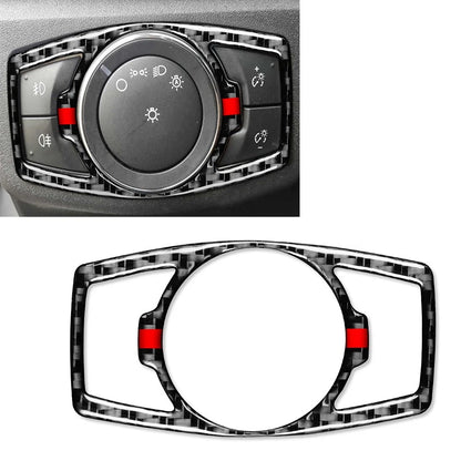 GPS Navigation Panel Cover Trim Carbon Fiber Red for Ford Fusion Mondeo (2013–2020)
