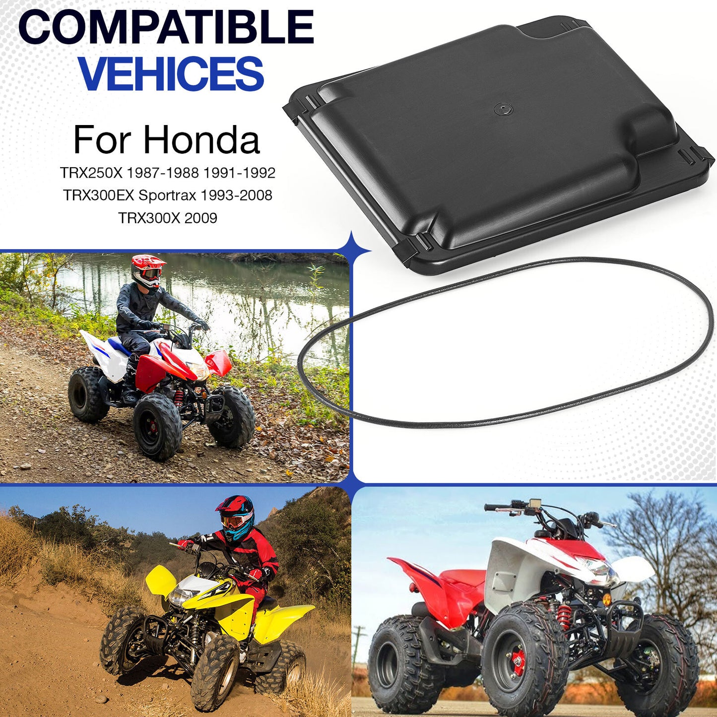 Air Box Lid Top Cover with Seal for Honda FourTrax 250 TRX250X (1987–1992)