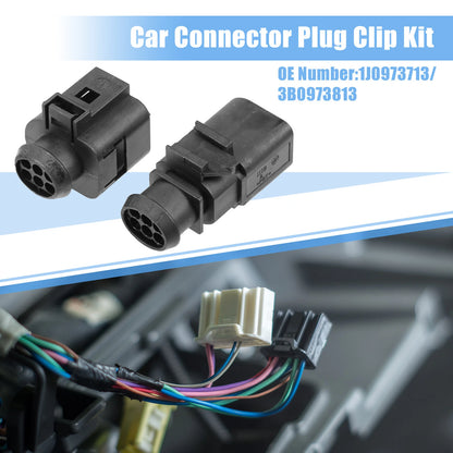 Set of 2 6-Pin Connectors for VW Golf Jetta (No. 1J0973713, 3B0973813)