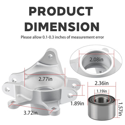 Rear Wheel Axle Knuckle + Bearing Kit for Can-Am Maverick 1000R (2013–2018)