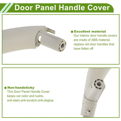 Door Panel Handle Pull Trim Cover for BMW X5 Gray White (2014-2018)