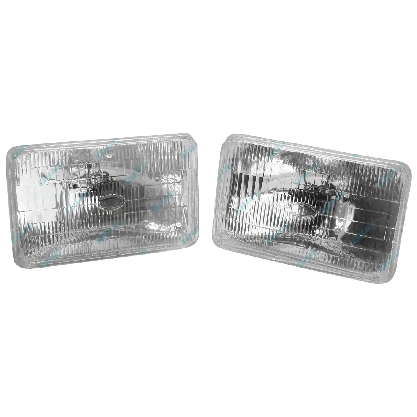2 x Sealed Beams 6" x 4" Square 3 Pin 40/60W 12Volt for Landcruiser 80 Series