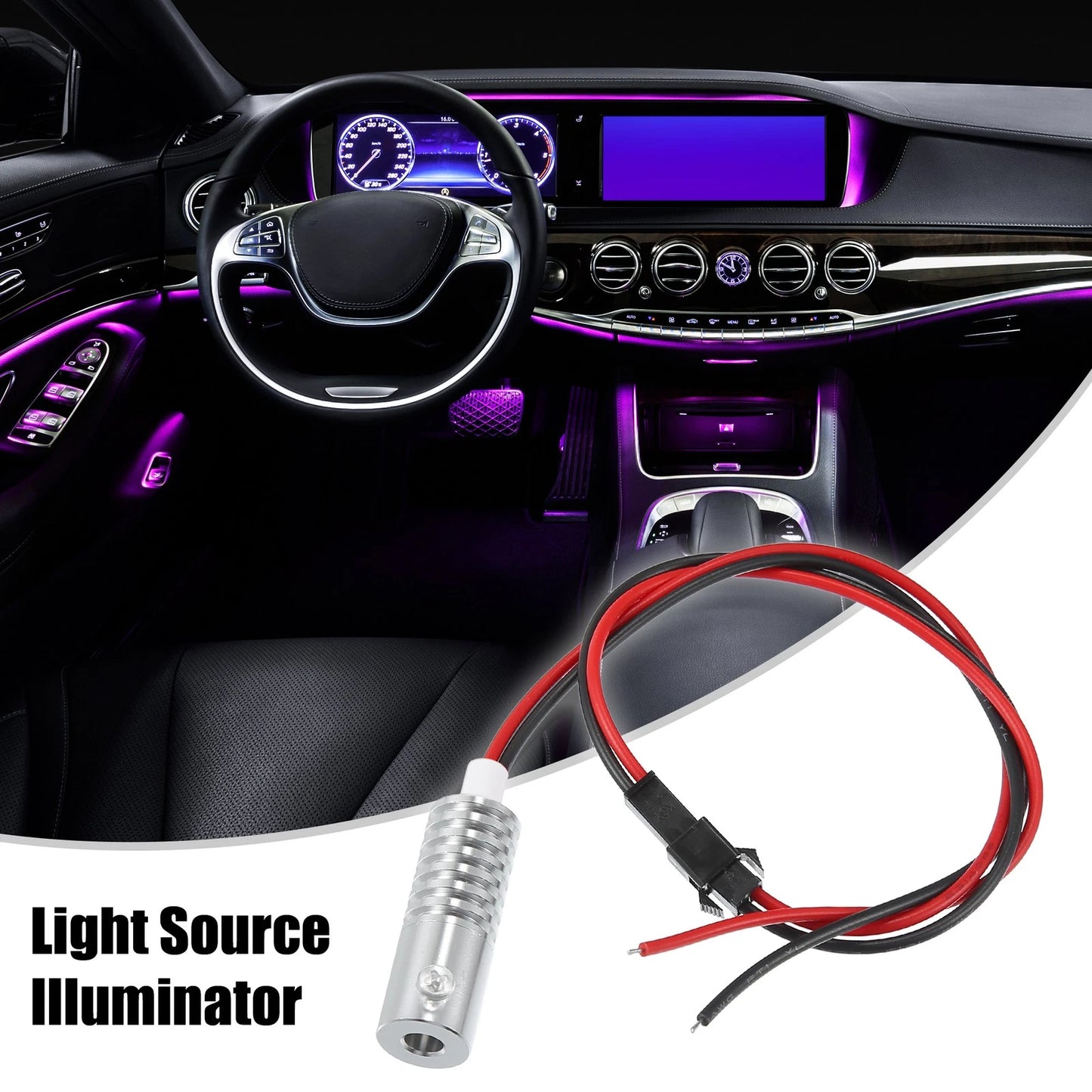 LED Aluminum Light Source Illuminator for Car DIY (12V, 2W)